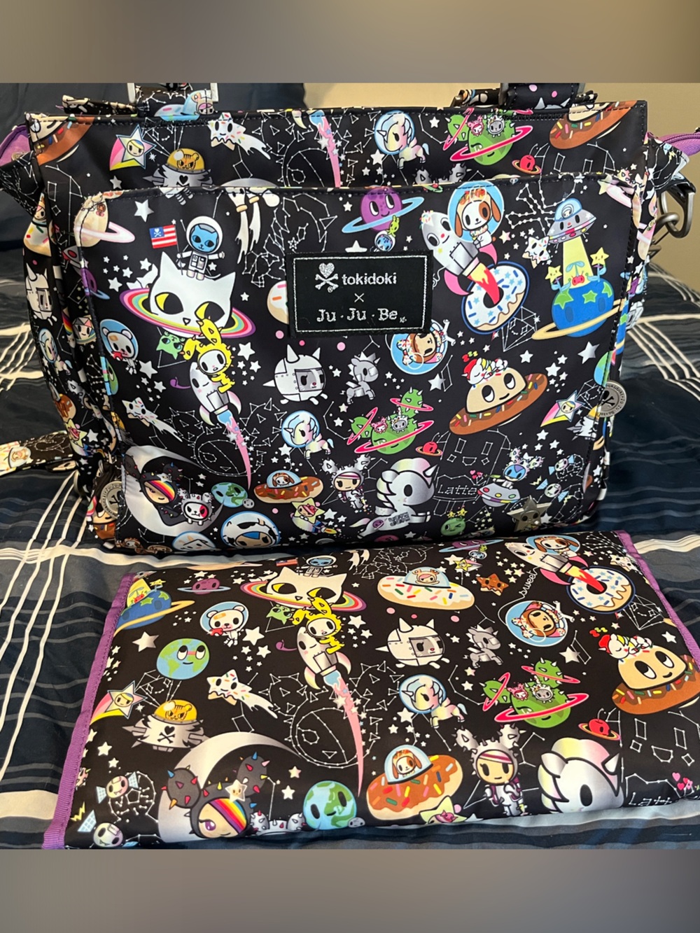 tokidoki x Jujube Be Classy Space Place Diaper bag with changing pad tote bag